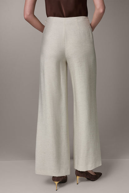 EXTRA HIGH-RISE MÈLANGE WIDE-LEG PANT