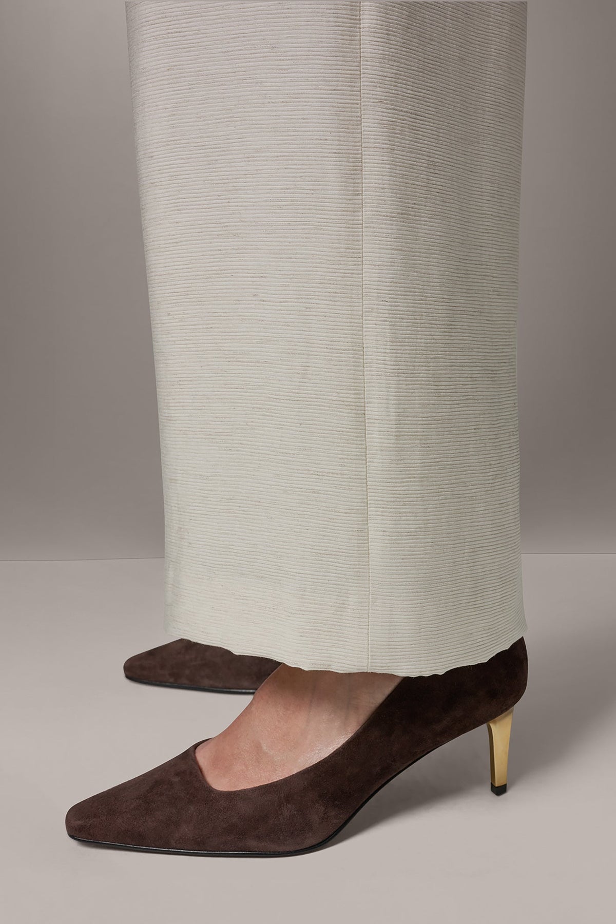 EXTRA HIGH-RISE MÈLANGE WIDE-LEG PANT