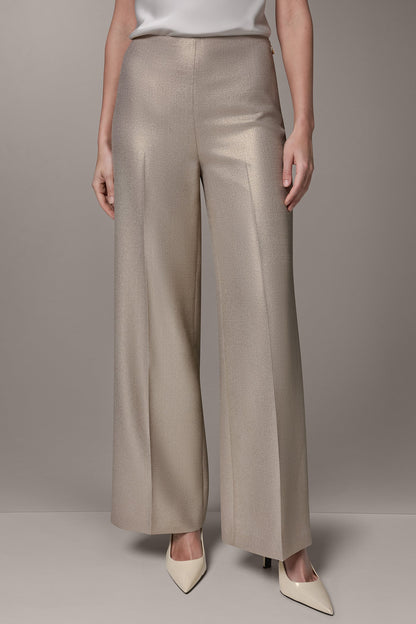 EXTRA HIGH-RISE METALLIC WIDE-LEG PANT