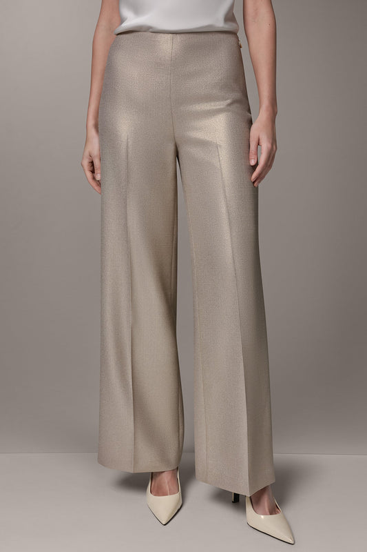 EXTRA HIGH-RISE METALLIC WIDE-LEG PANT