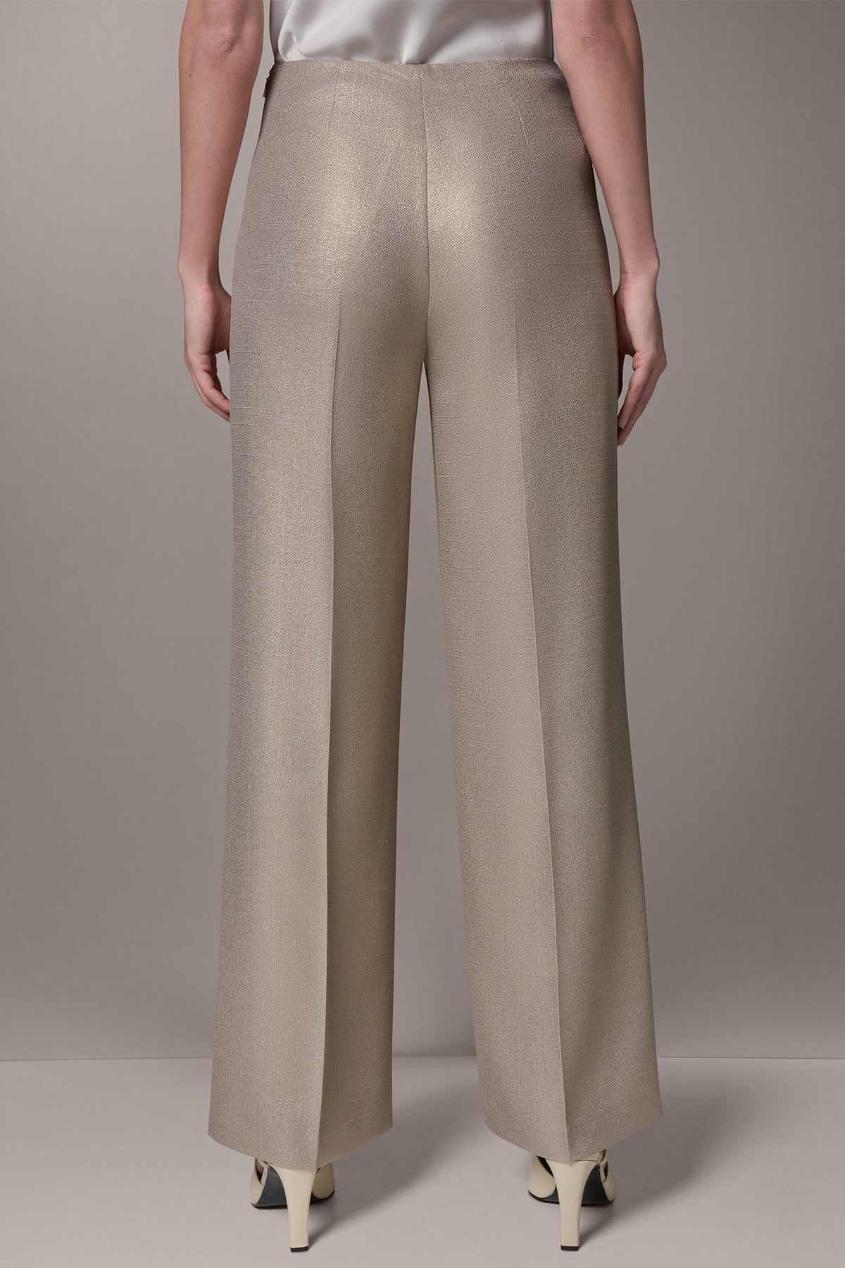EXTRA HIGH-RISE METALLIC WIDE-LEG PANT