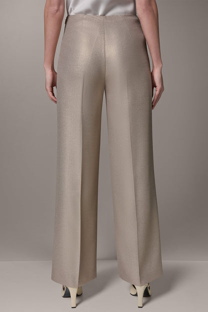 EXTRA HIGH-RISE METALLIC WIDE-LEG PANT