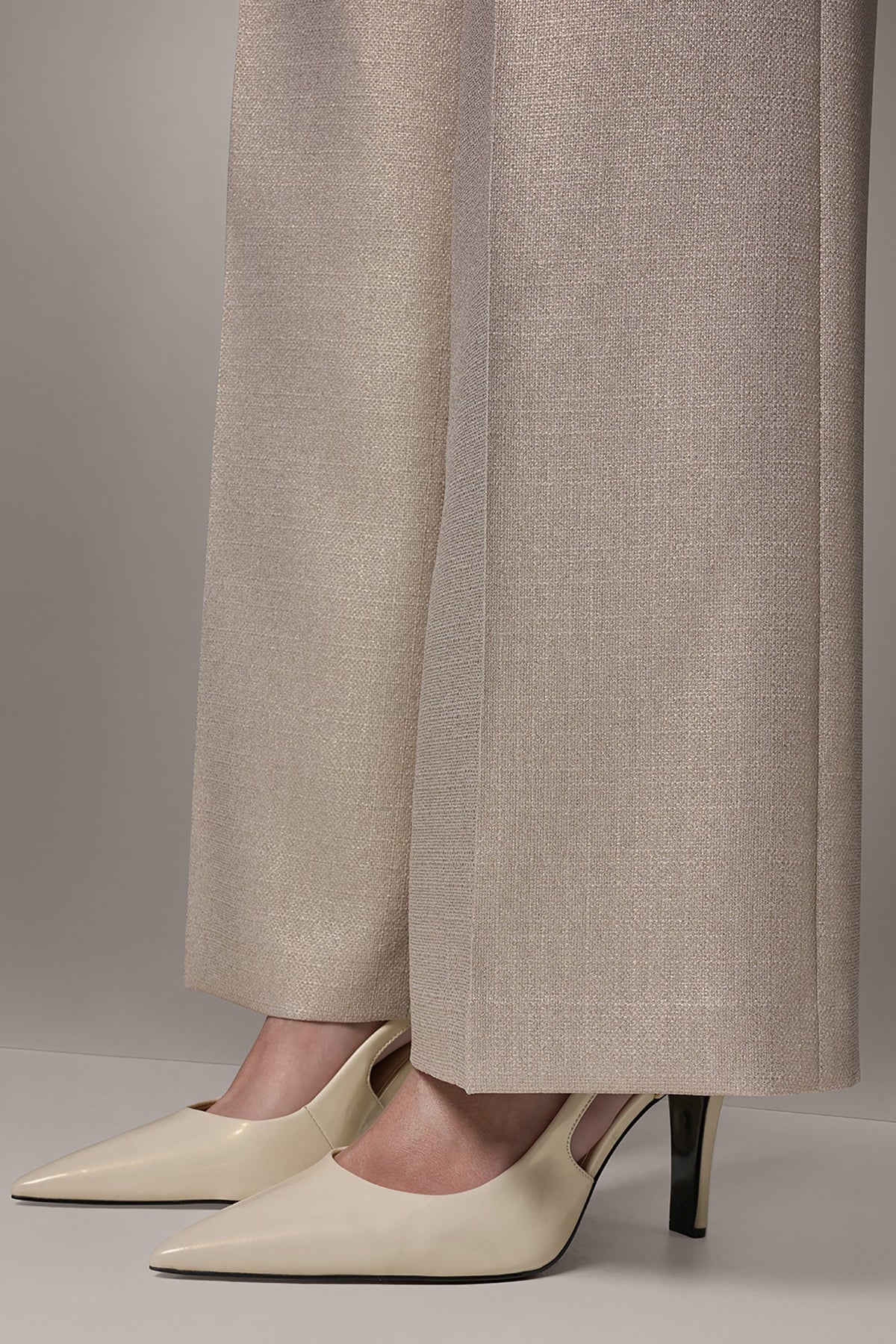 EXTRA HIGH-RISE METALLIC WIDE-LEG PANT