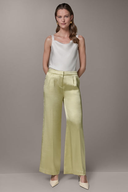 MID-RISE PLEATED WIDE-LEG PANT