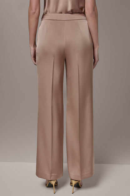 SATIN EXTRA HIGH-RISE WIDE-LEG SUIT PANT