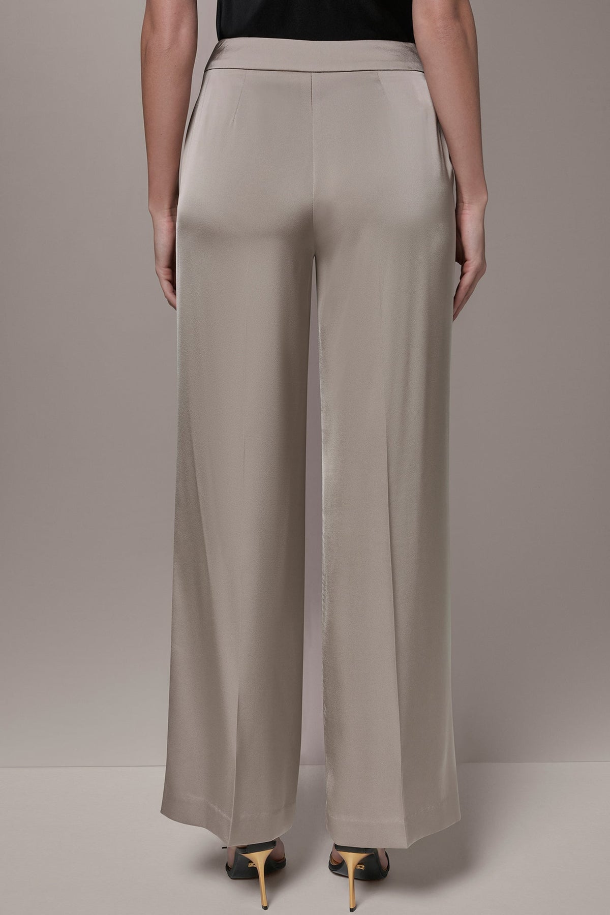 SATIN EXTRA HIGH-RISE WIDE-LEG SUIT PANT