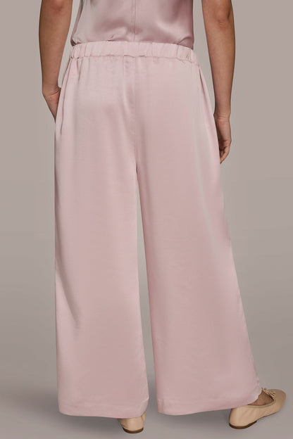 SATIN MID-RISE RELAXED PANT
