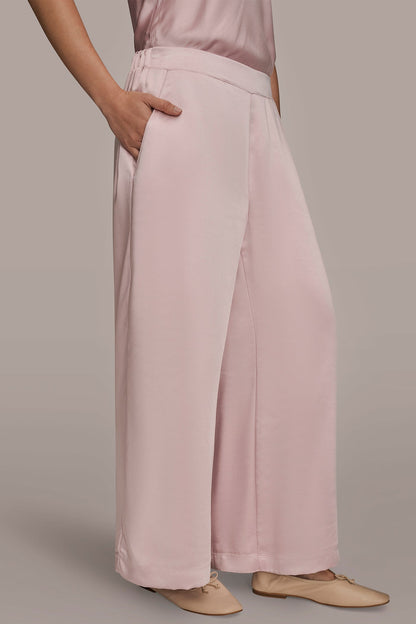 SATIN MID-RISE RELAXED PANT