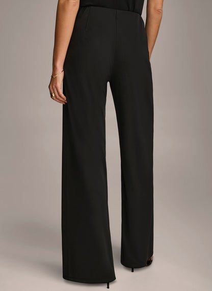 WIDE LEG FLAT FRONT PANT