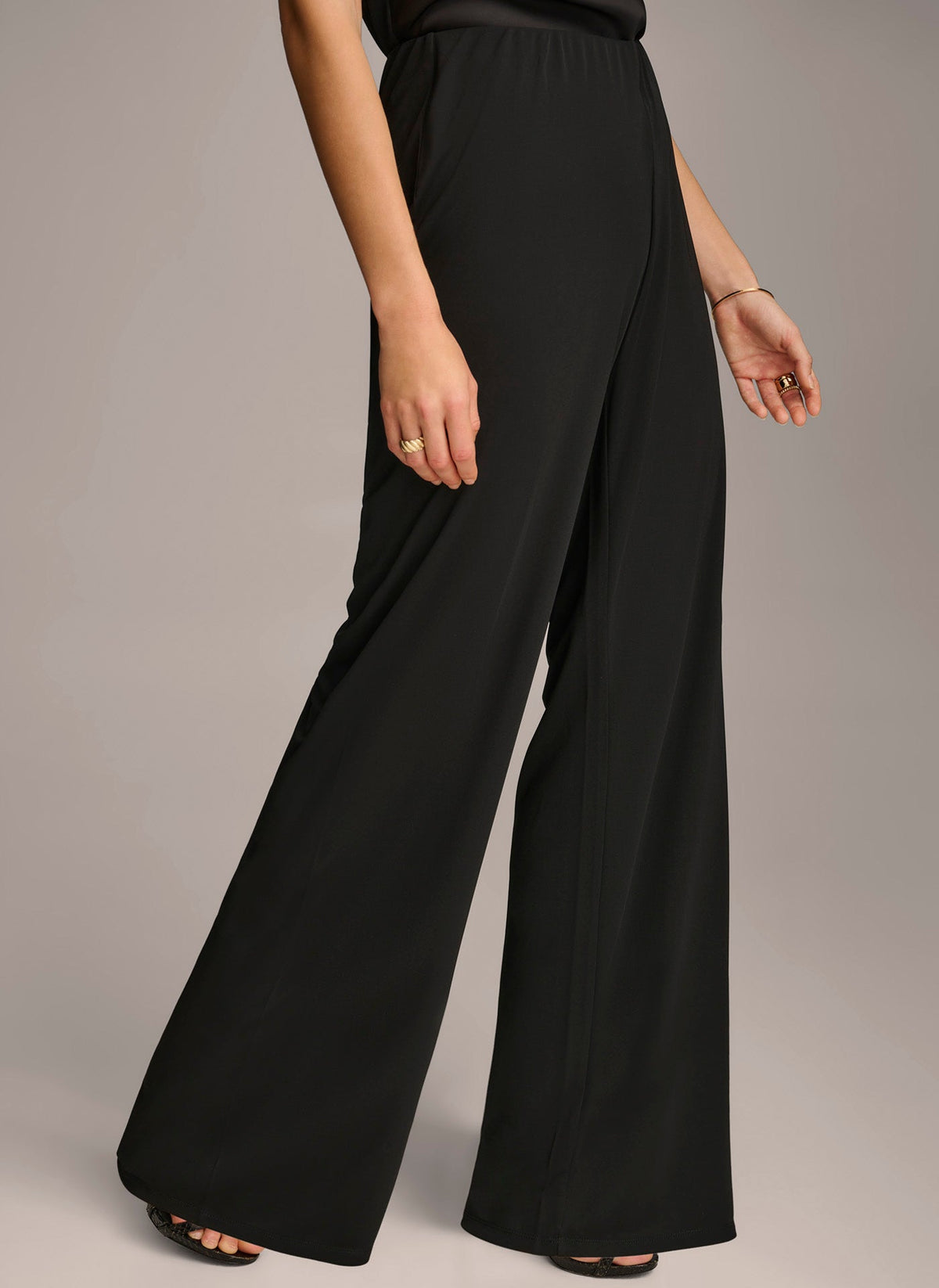 WIDE LEG FLAT FRONT PANT