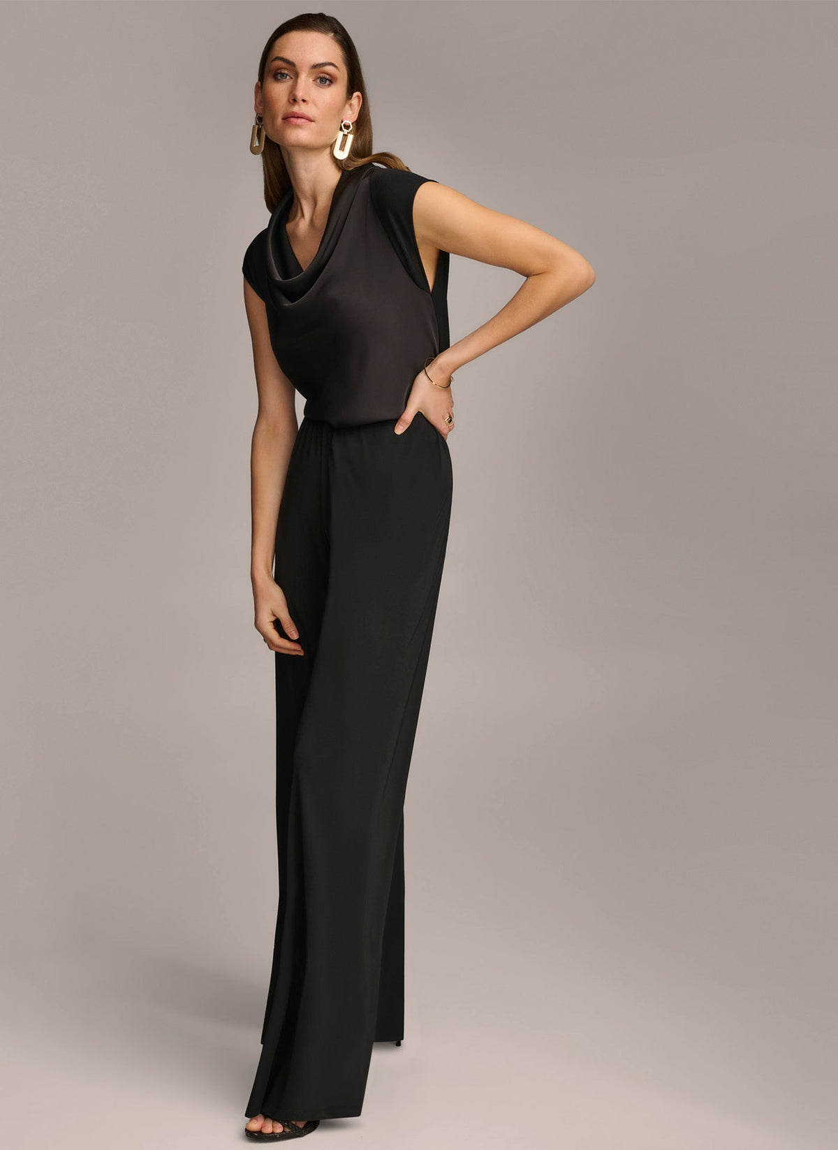 WIDE LEG FLAT FRONT PANT