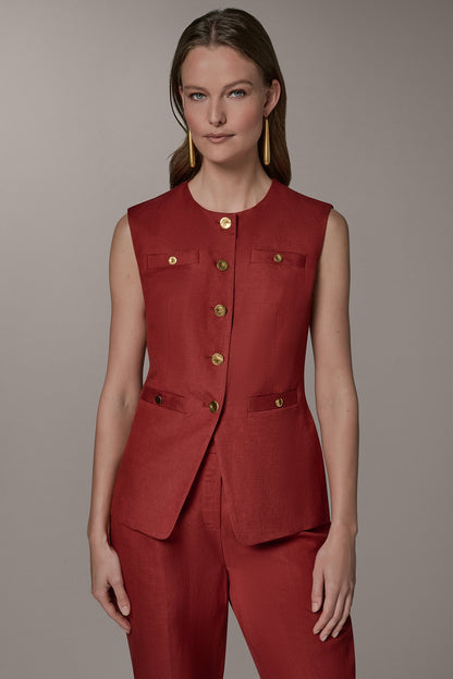 COLLARLESS VEST