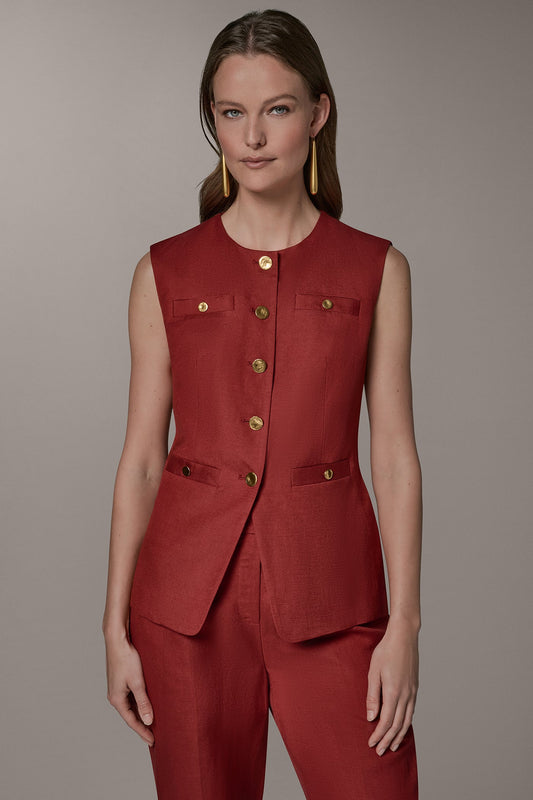 COLLARLESS VEST