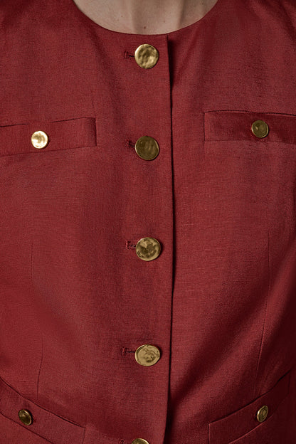 COLLARLESS VEST