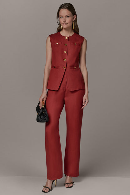 COLLARLESS VEST