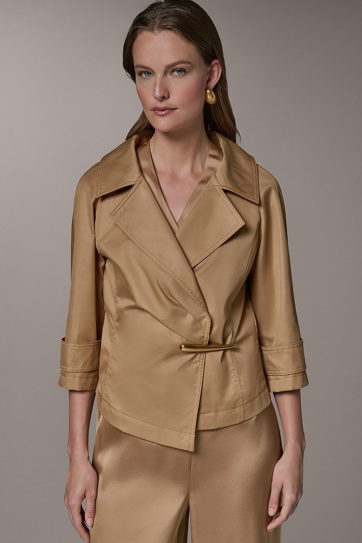 3/4 SLEEVE WRAP JACKET