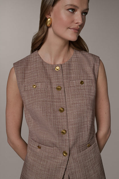 SLEEVELESS SUIT VEST