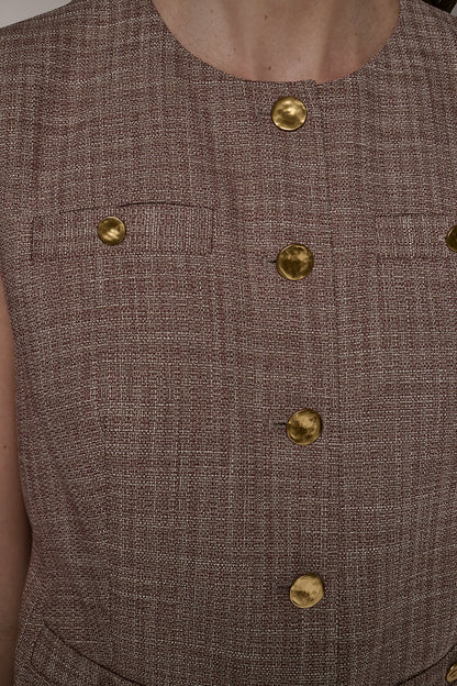 SLEEVELESS SUIT VEST