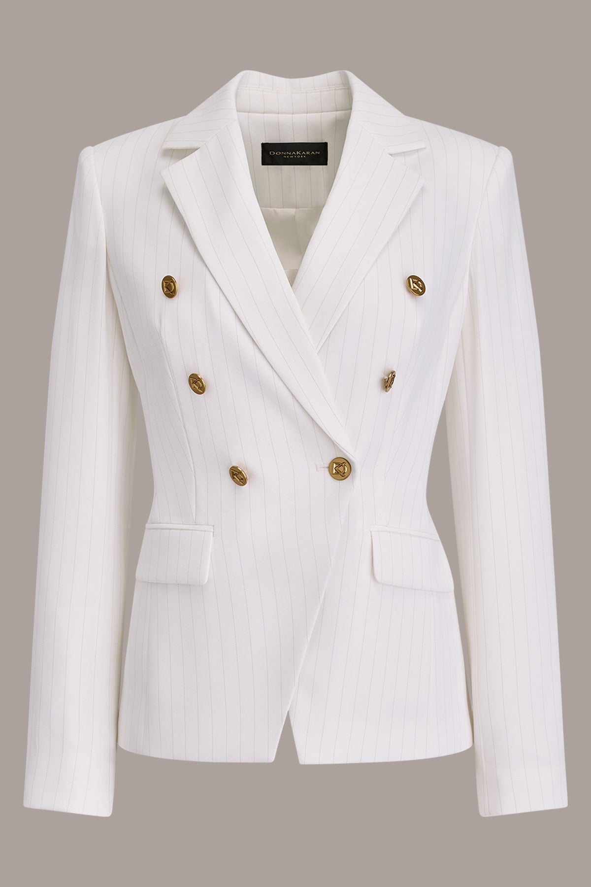 DOUBLE BREASTED PINSTRIPE SUIT BLAZER