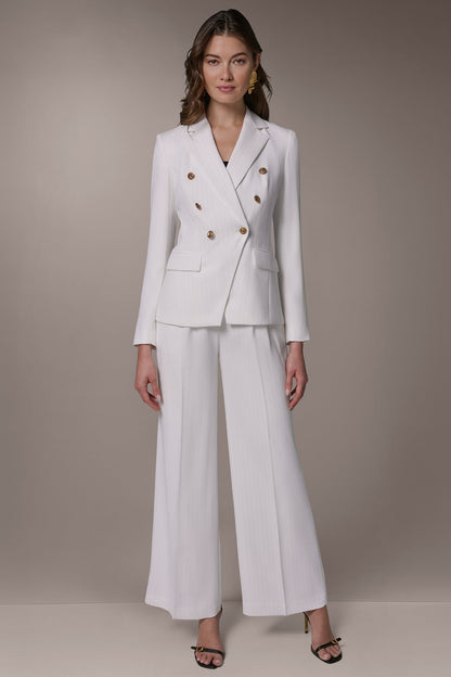 DOUBLE BREASTED PINSTRIPE SUIT BLAZER