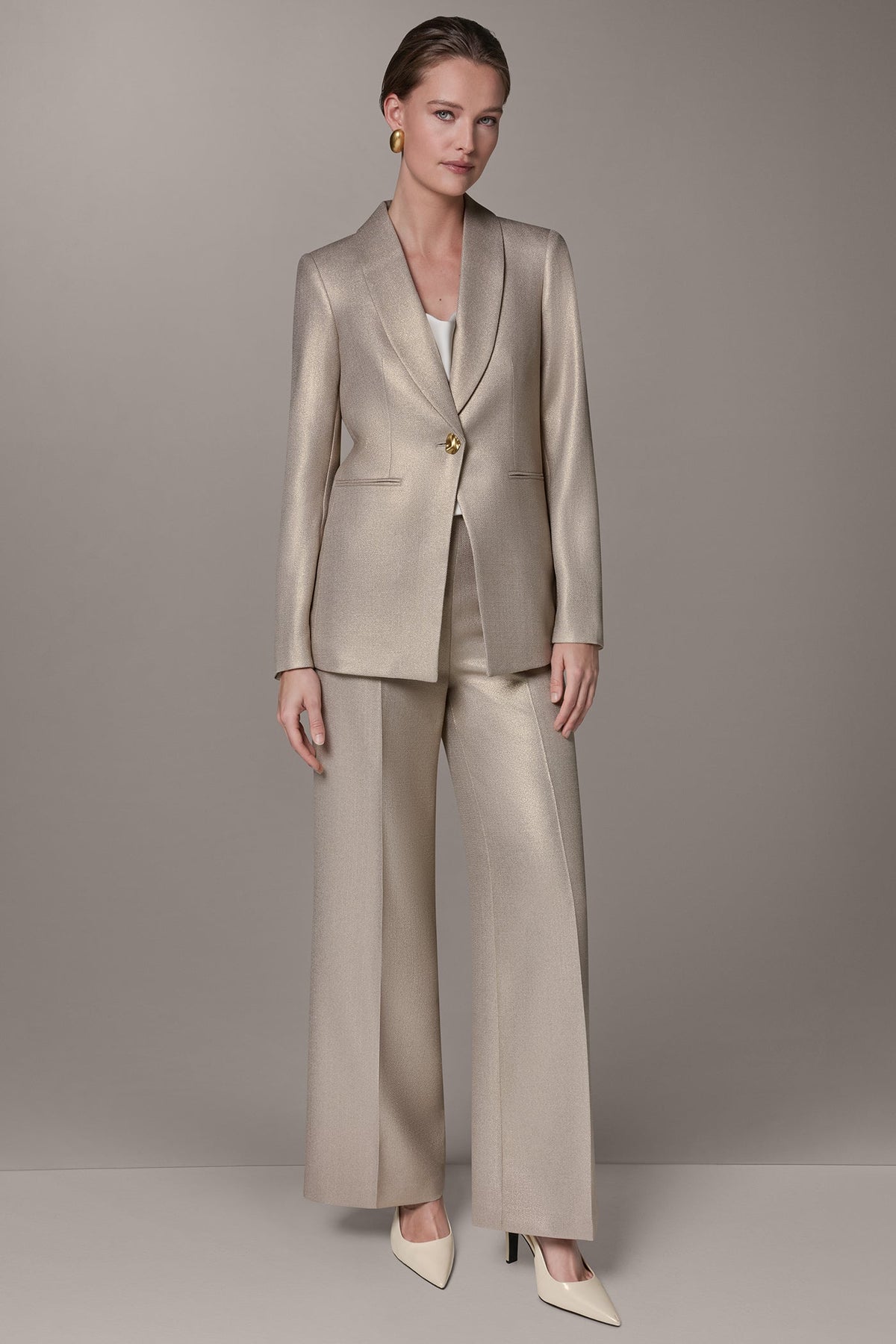 METALLIC SUIT BLAZER