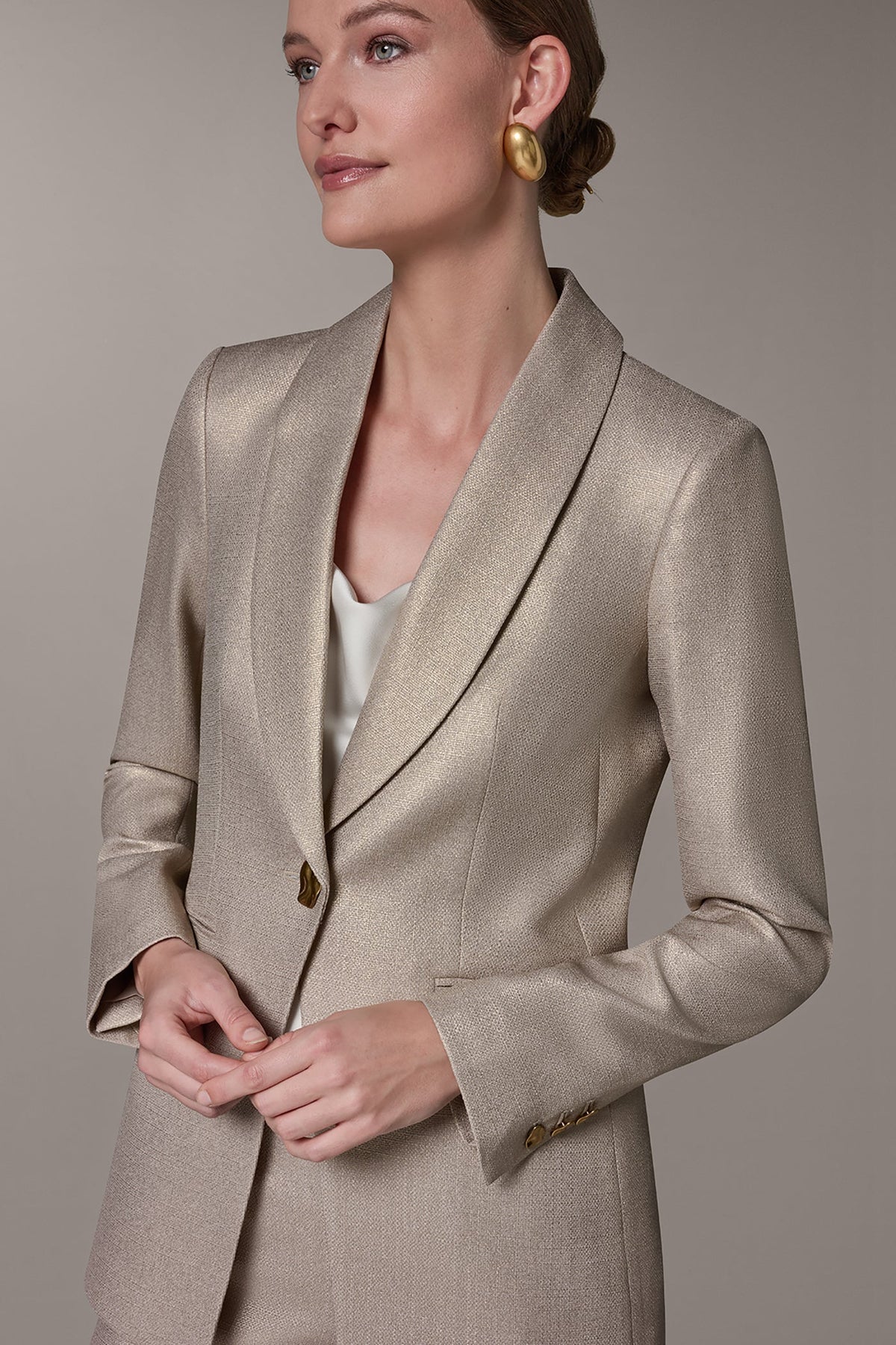 METALLIC SUIT BLAZER