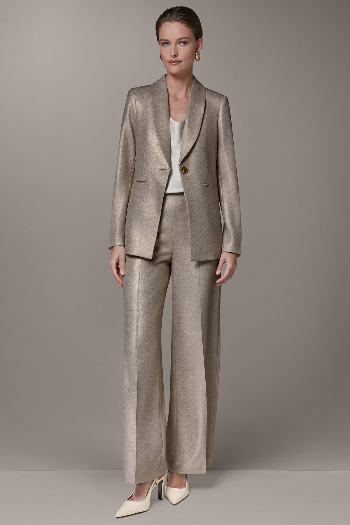 METALLIC SUIT BLAZER