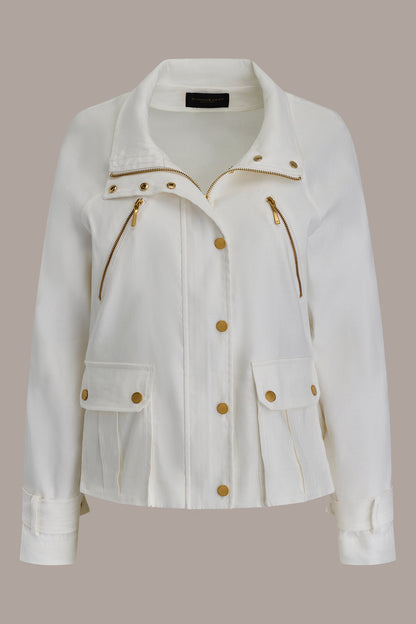 LINEN-BLEND UTILITY JACKET