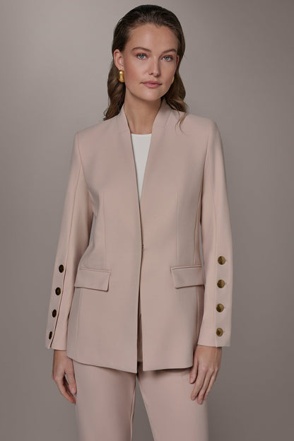 BUTTON SLEEVE SUIT BLAZER
