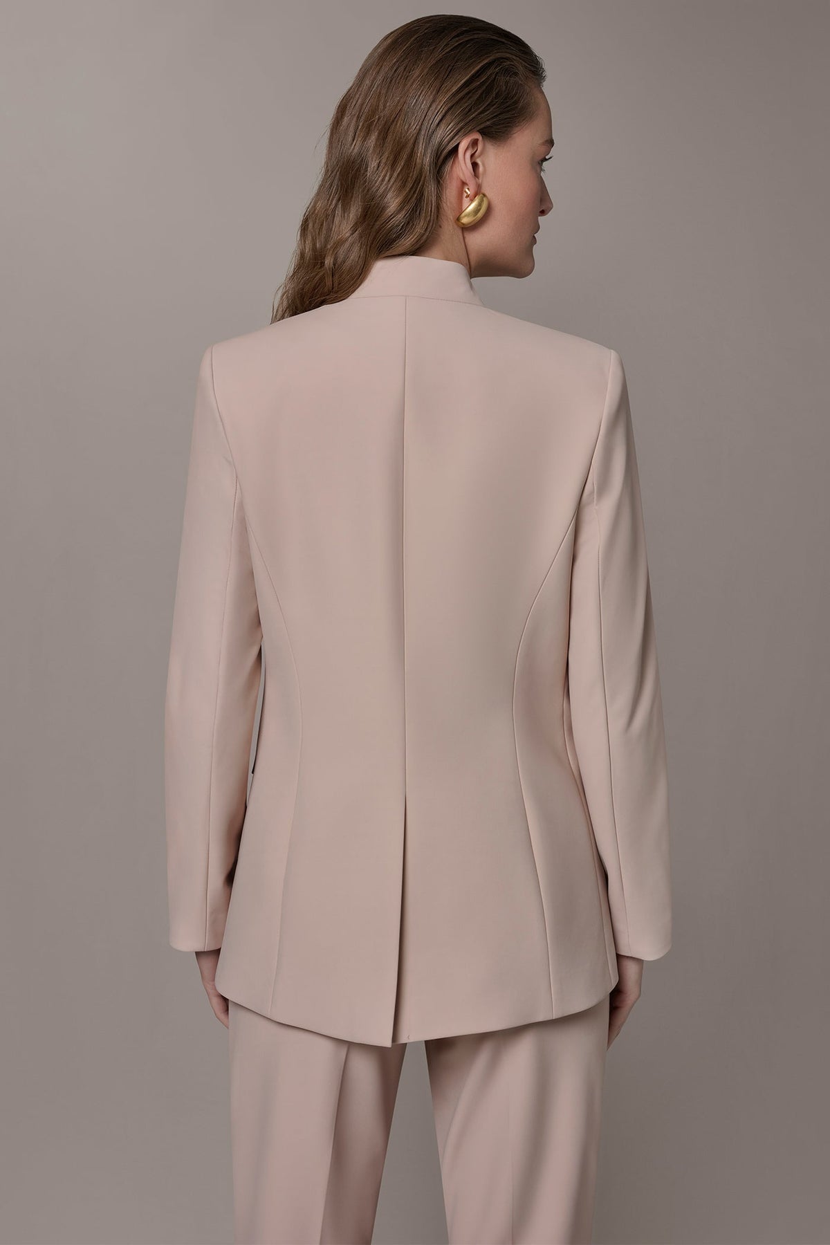BUTTON SLEEVE SUIT BLAZER