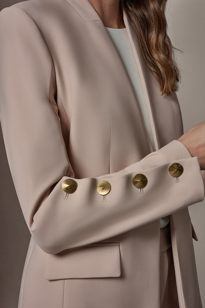 BUTTON SLEEVE SUIT BLAZER