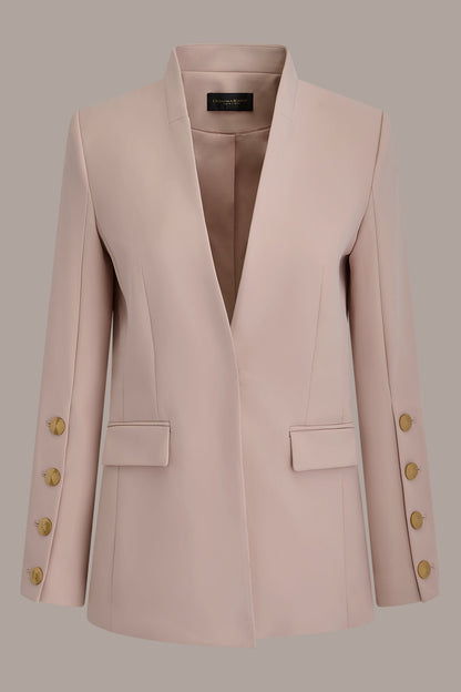 BUTTON SLEEVE SUIT BLAZER