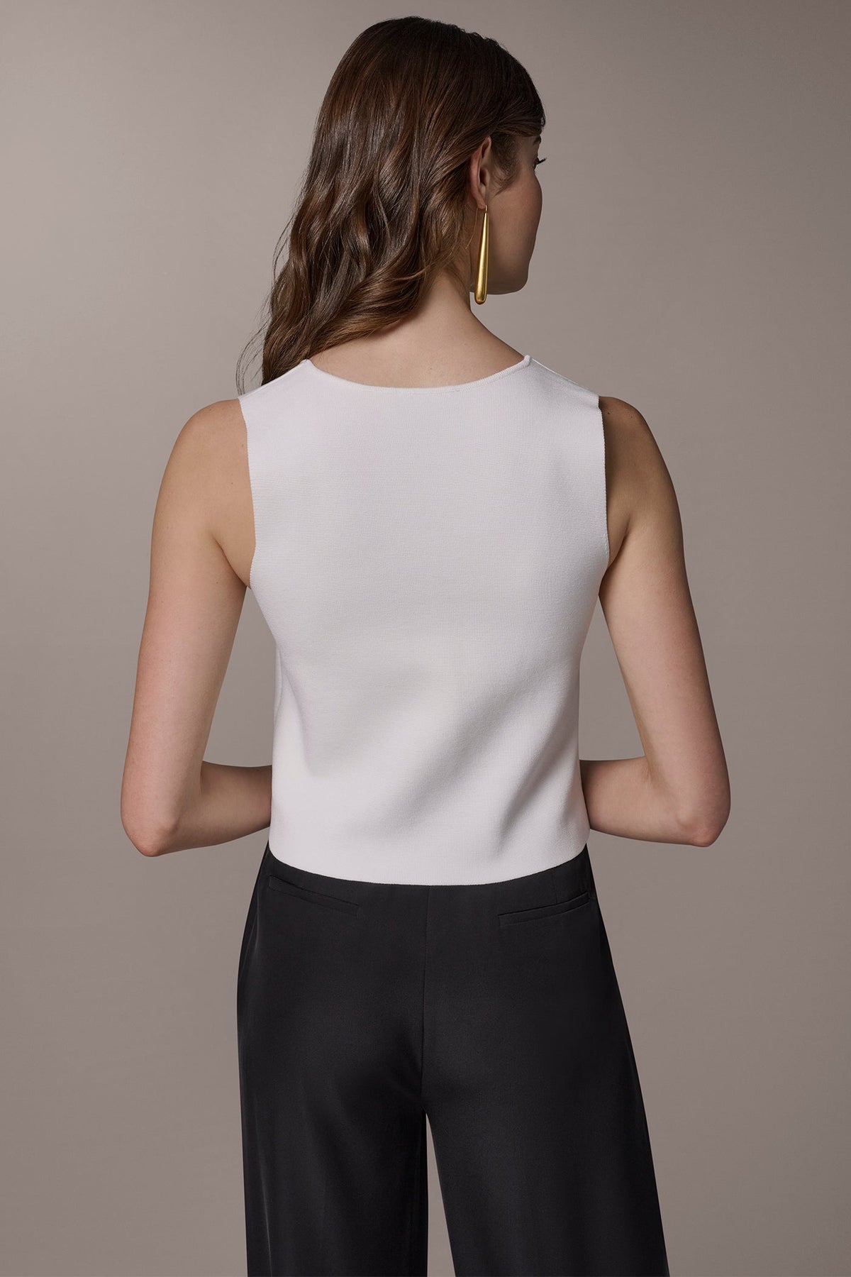 CROPPED SWEATER SUIT VEST