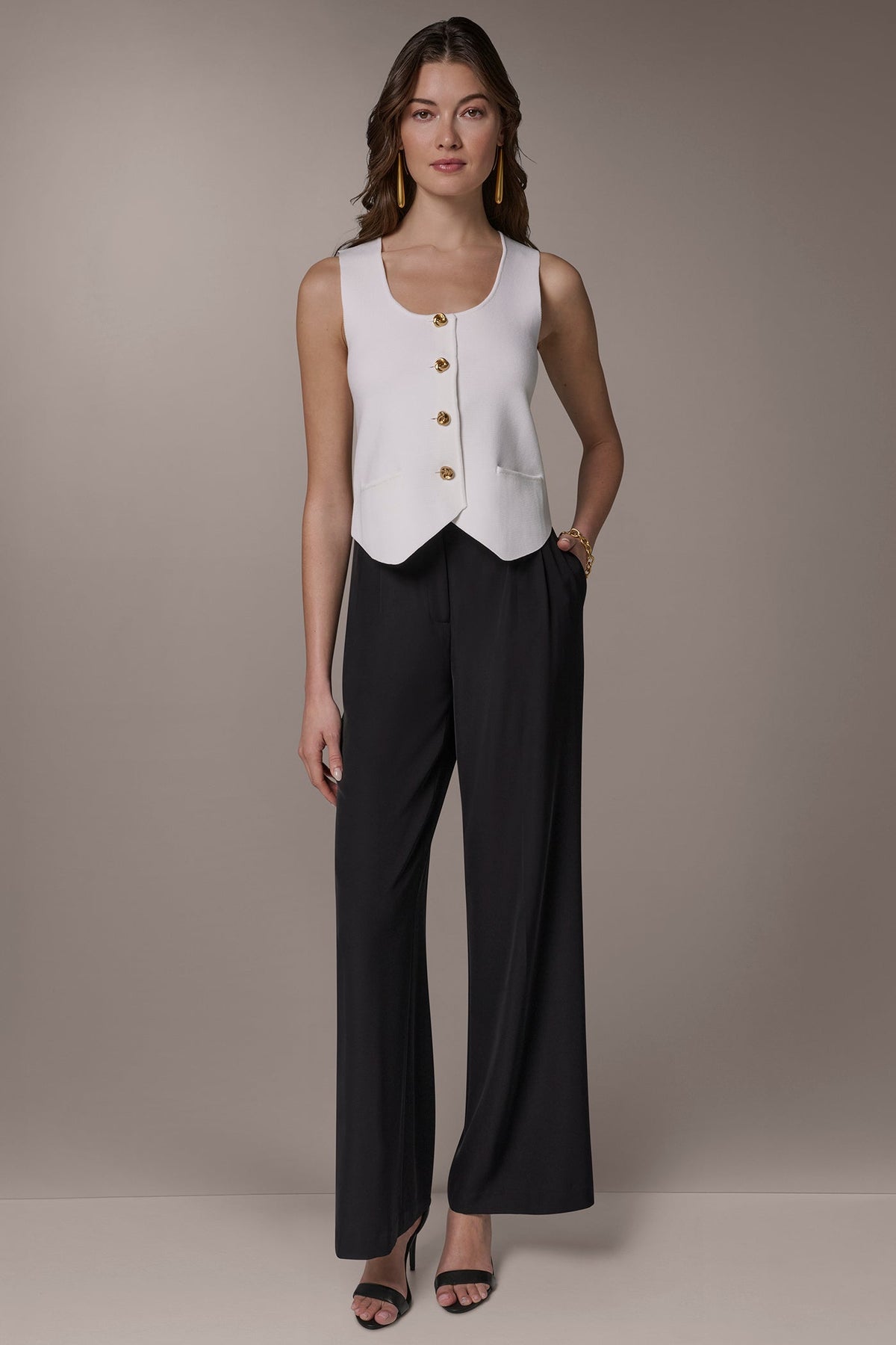 CROPPED SWEATER SUIT VEST
