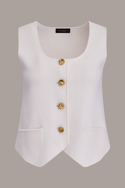 CROPPED SWEATER SUIT VEST