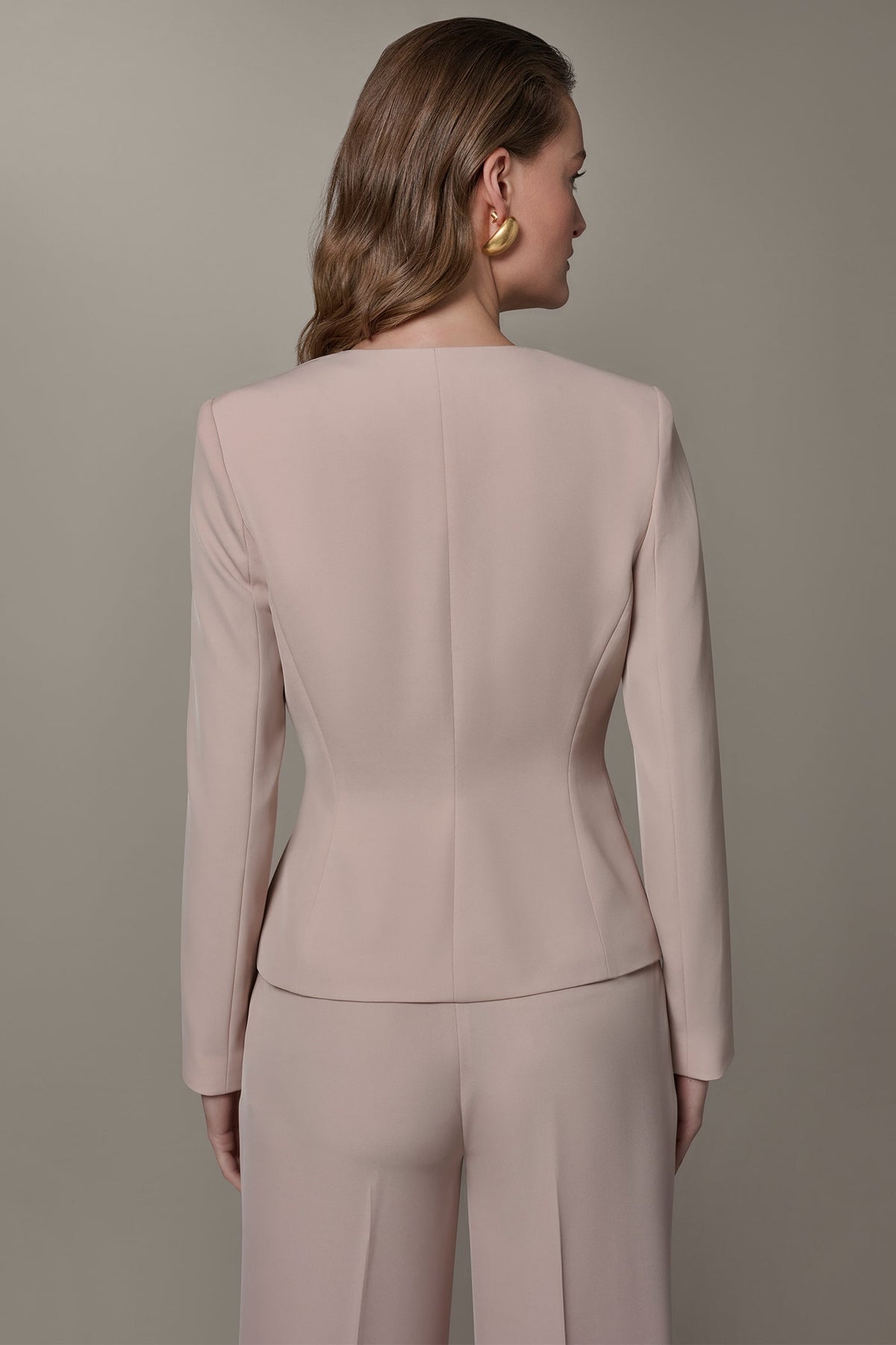 CROPPED WRAP ZIP BLAZER