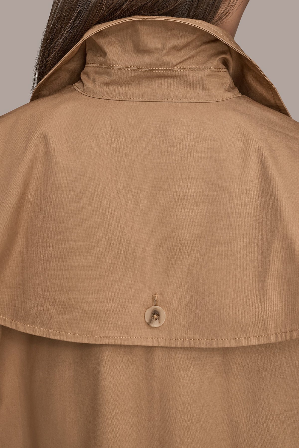 3/4-SLEEVE COTTON GABARDINE SWING JACKET