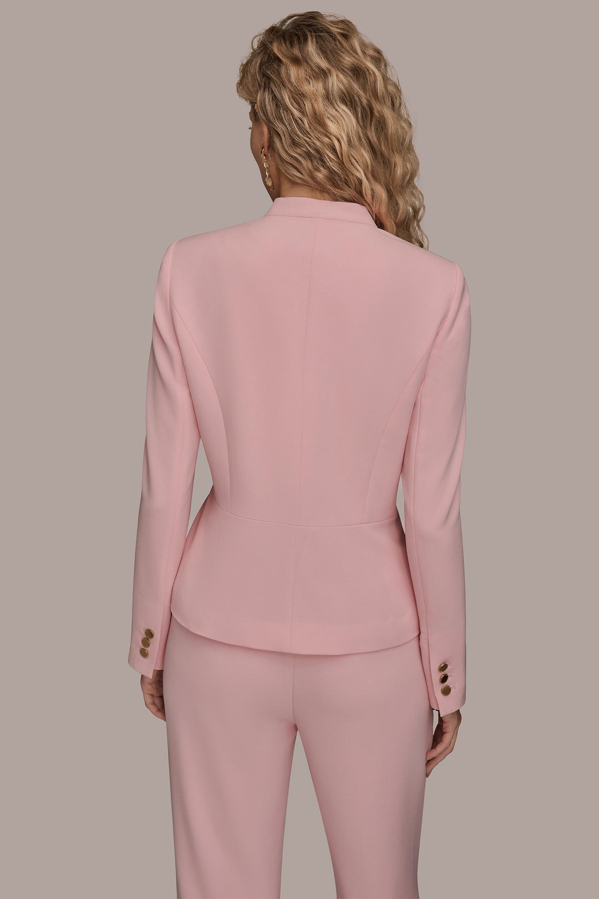 BAR-EMBELLISHED WRAP BLAZER