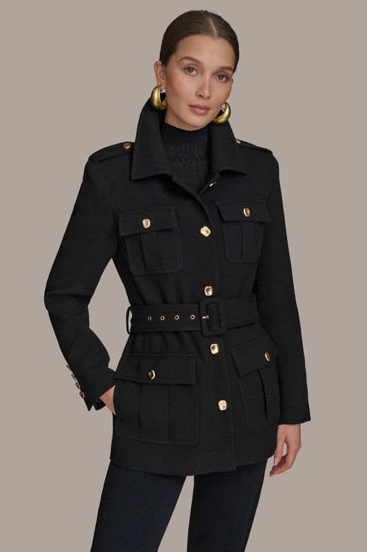 BELTED MILITARY BLAZER
