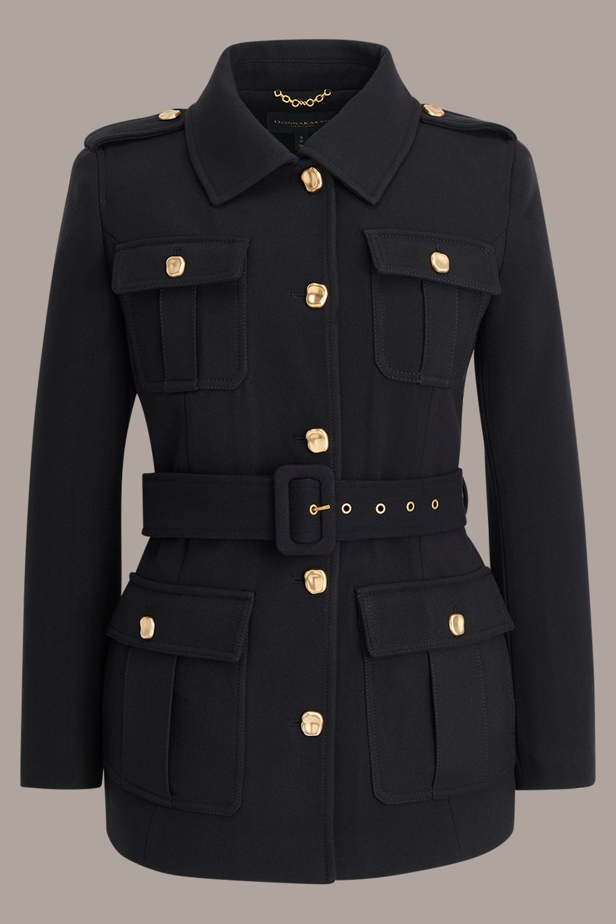 BELTED MILITARY BLAZER