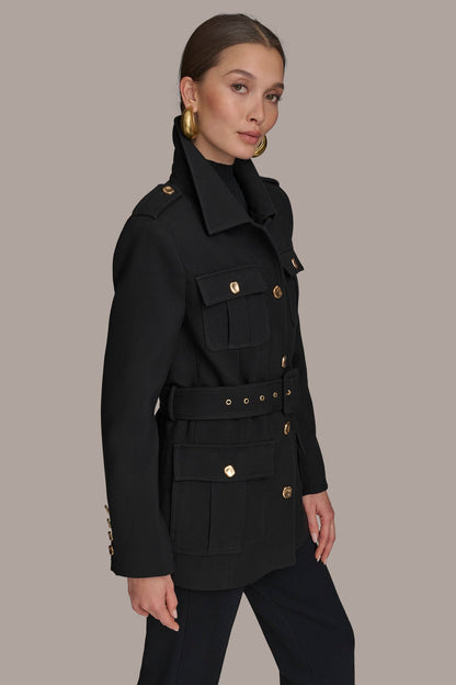 BELTED MILITARY BLAZER