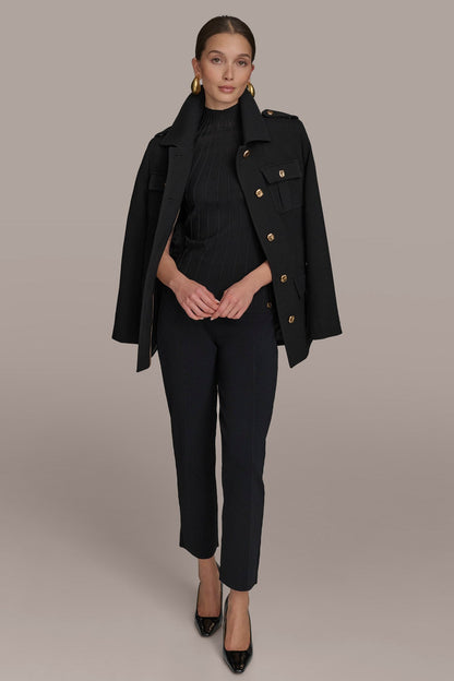 BELTED MILITARY BLAZER