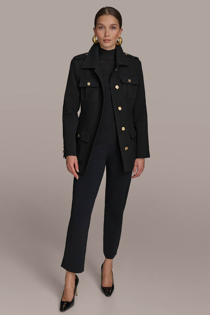 BELTED MILITARY BLAZER