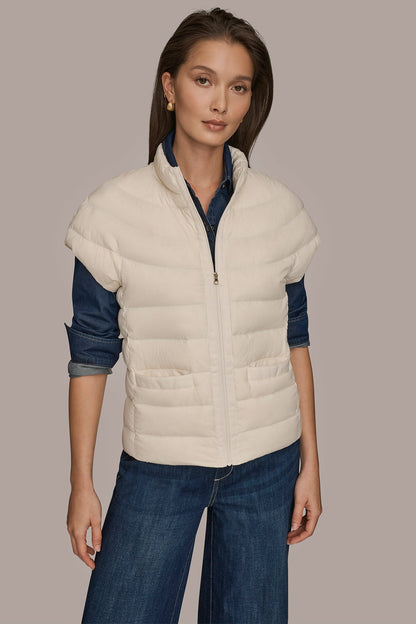CAP SLEEVE PUFFER VEST