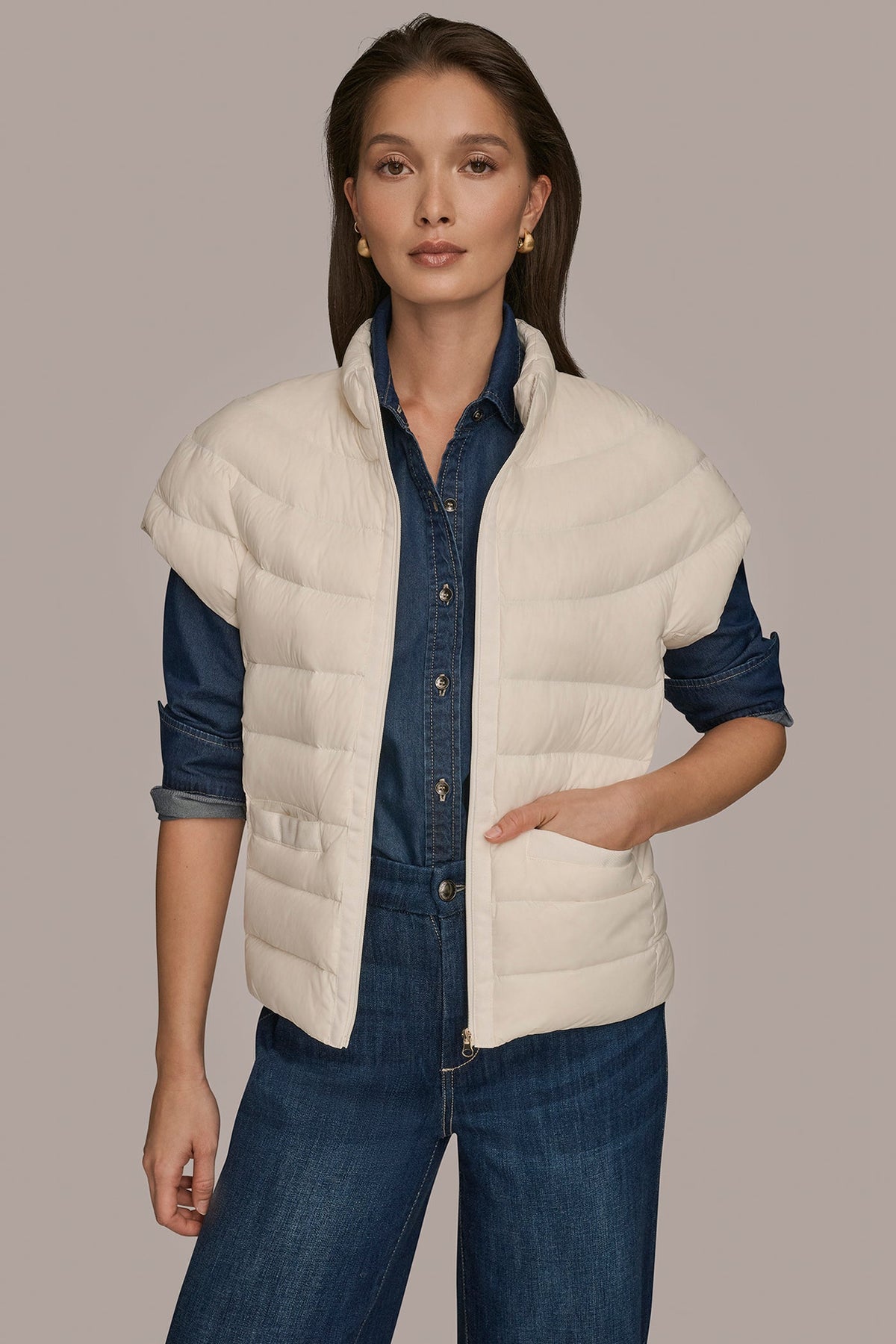 CAP SLEEVE PUFFER VEST
