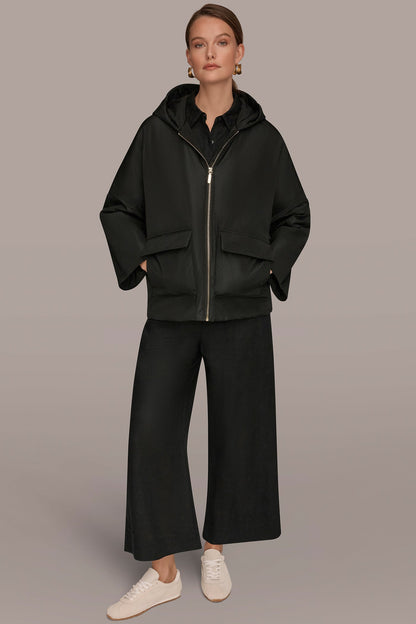 HOODED LIGHT QUILT JACKET