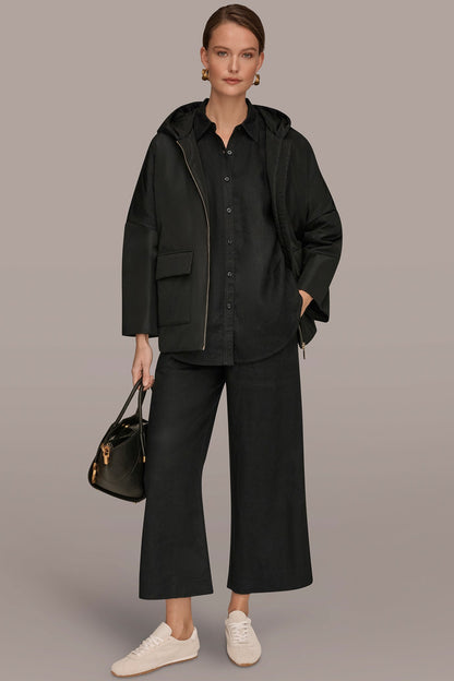 HOODED LIGHT QUILT JACKET