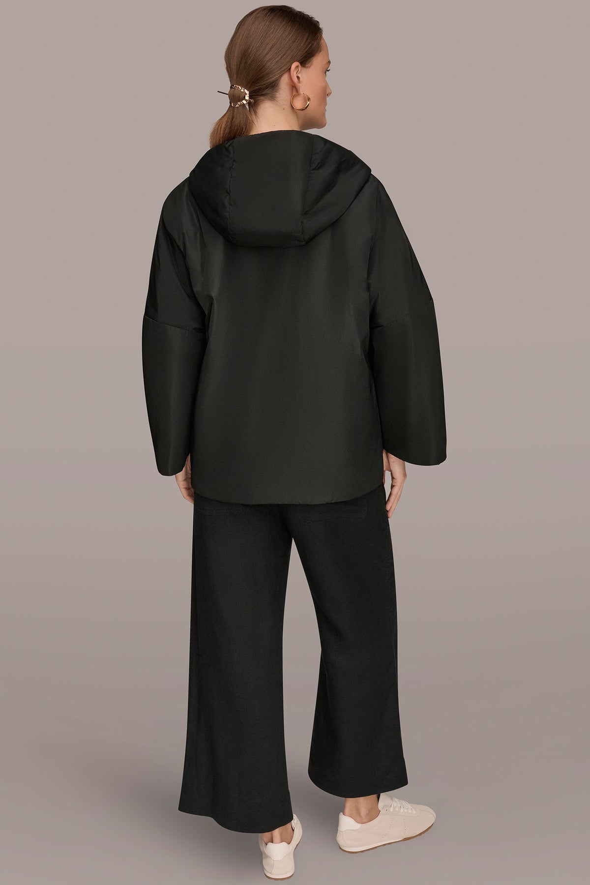 HOODED LIGHT QUILT JACKET