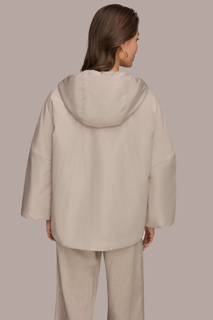 HOODED LIGHT QUILT JACKET
