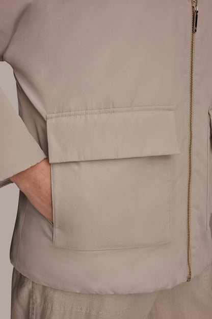 HOODED LIGHT QUILT JACKET